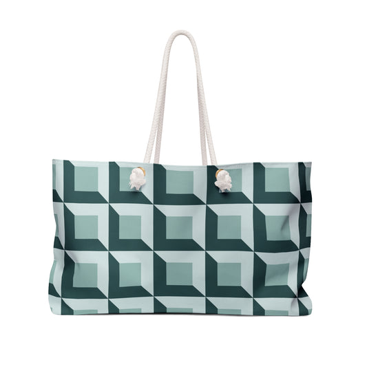 Geometric Pattern Weekender Bag - Stylish Travel Companion for Getaways