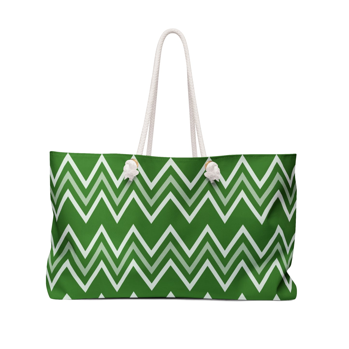 Weekender Bag - Green Zigzag
