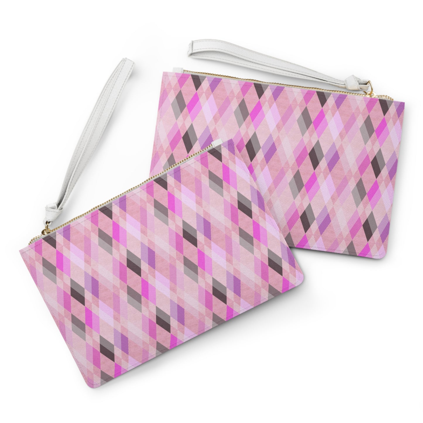 Clutch Bag - Chic Pink Argyle Inspired