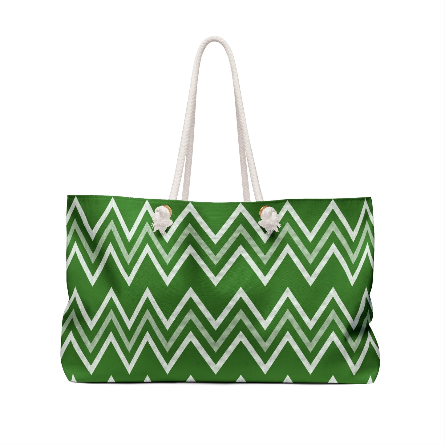 Weekender Bag - Green Zigzag