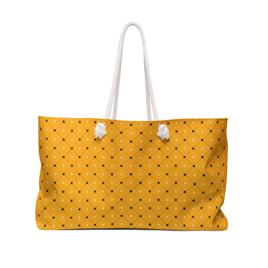 Weekender Bag - Chic Yellow Tuft Look