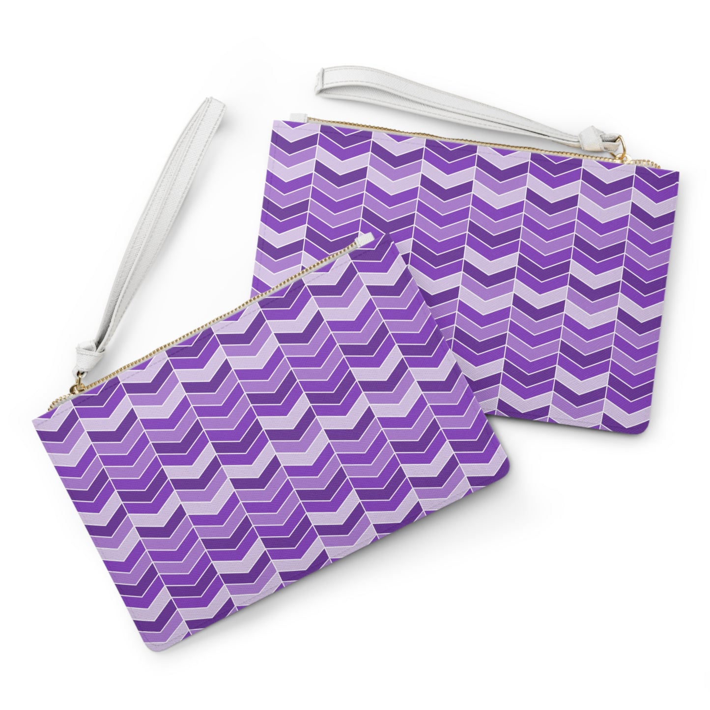 Clutch Bag - Stylish Multi-Purple Chevron