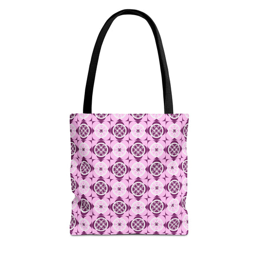 Classic Tote - Vibrant Pink Geometric Floral