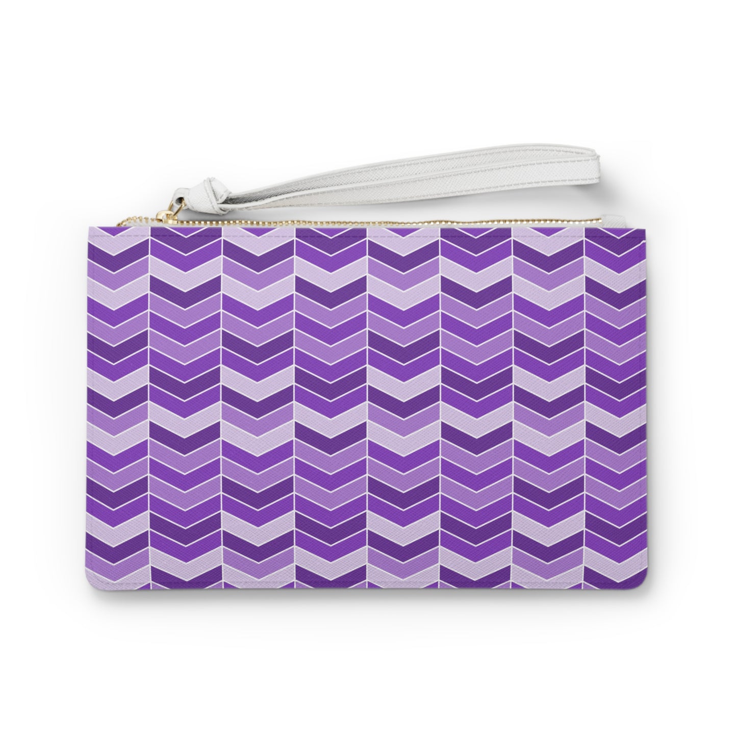 Clutch Bag - Stylish Multi-Purple Chevron